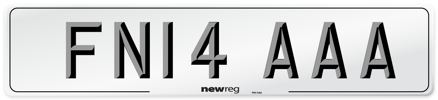 FN14 AAA Number Plate from New Reg